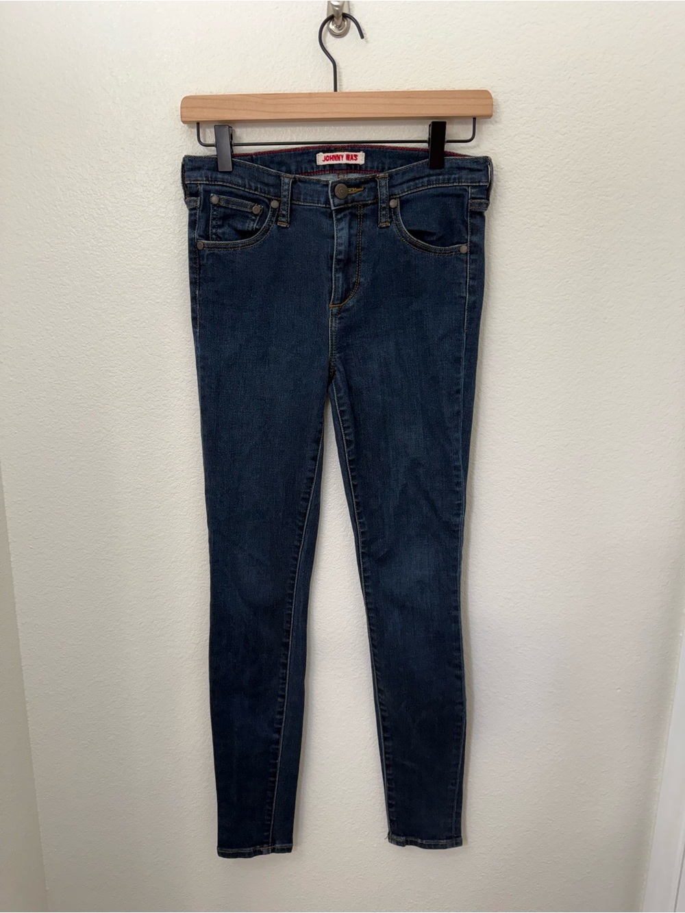 Johnny Was Blue Stretch High Rise Skinny Jeans Size 25